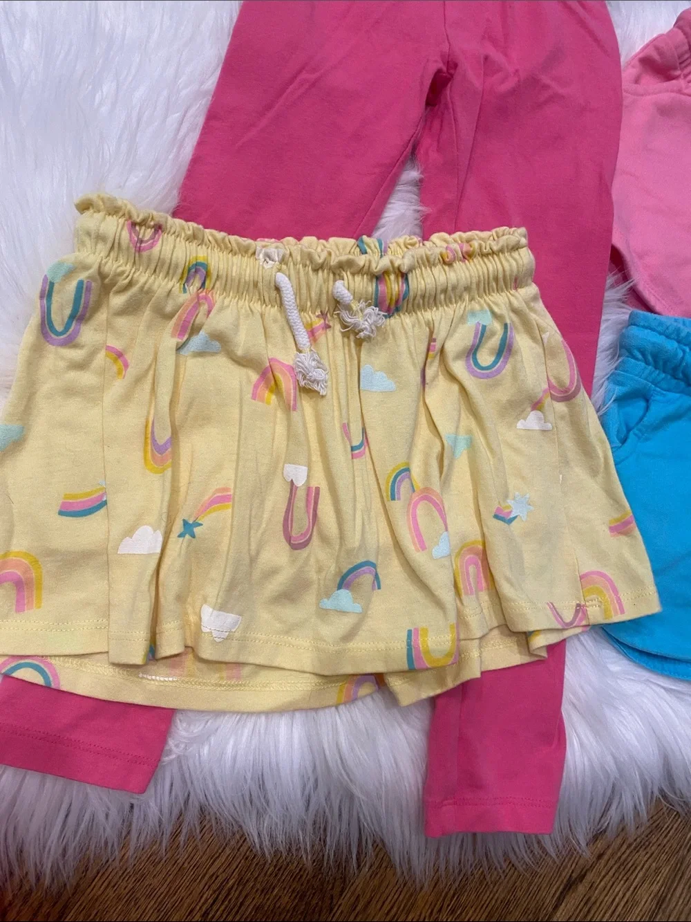 Cat & Jack Girls' 4/5 Pink, Coral, Yellow & Blue Shorts & Skorts Lot